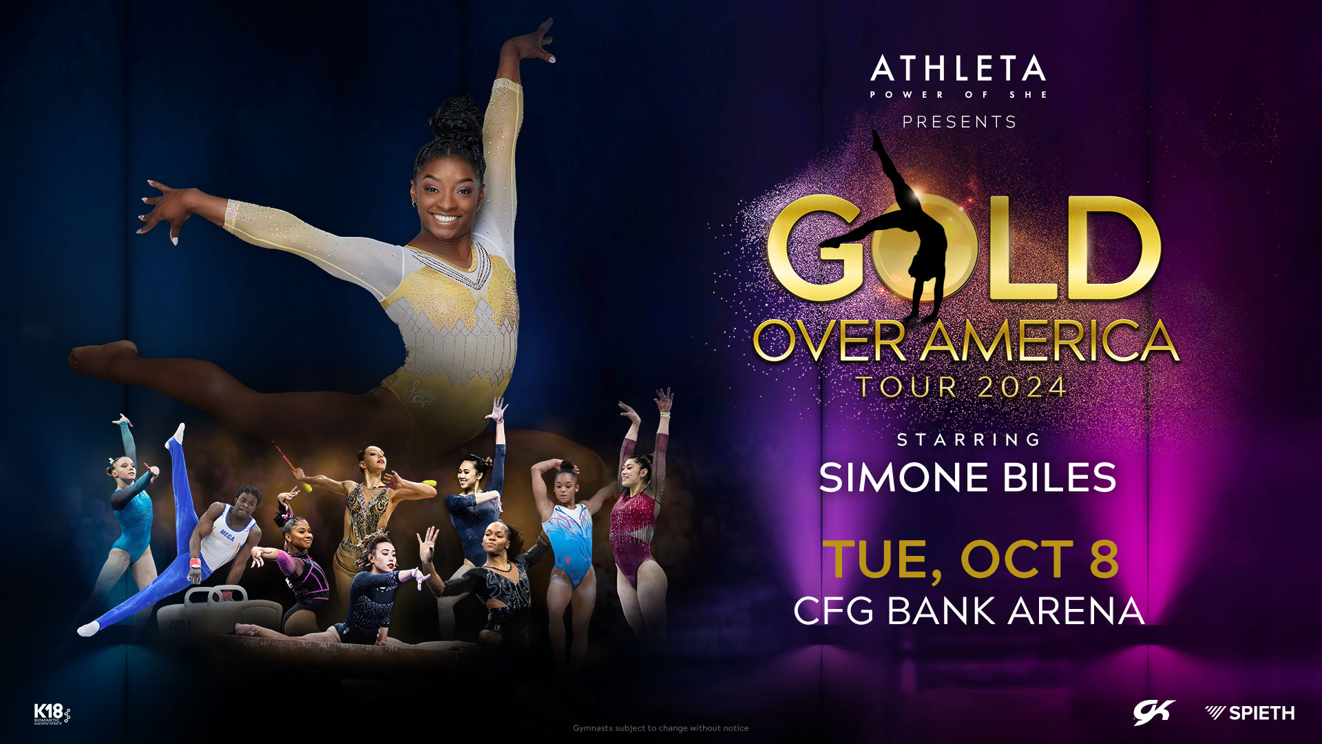 Gold Over America Tour Starring Simone Biles Cfg Bank Arena Baltimore 