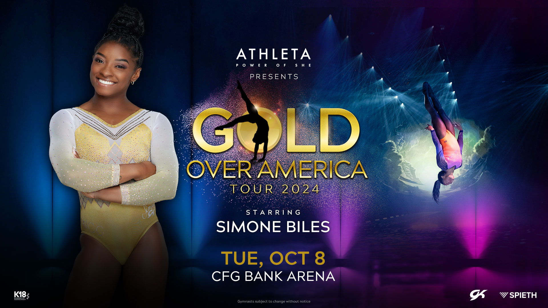 Gold Over America Tour Starring Simone Biles – VIP Upgrade – Chalk Talk